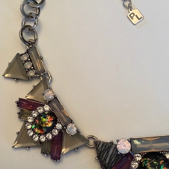 Park Lane Demi Statement Necklace Fiery Green “Opal” Amethyst, Mother of Pearl - Picture 5 of 15